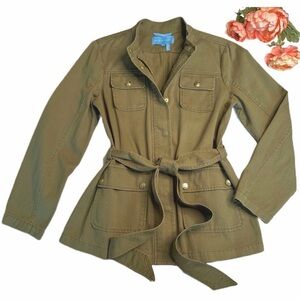 Draper James Women's Green Cotton Field Jacket size Medium